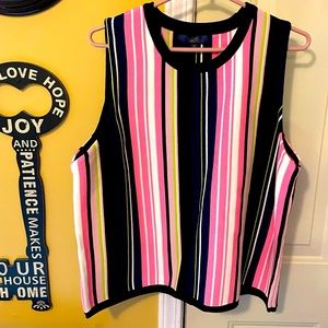 Beautiful Multi Colour Striped SleevelessTop